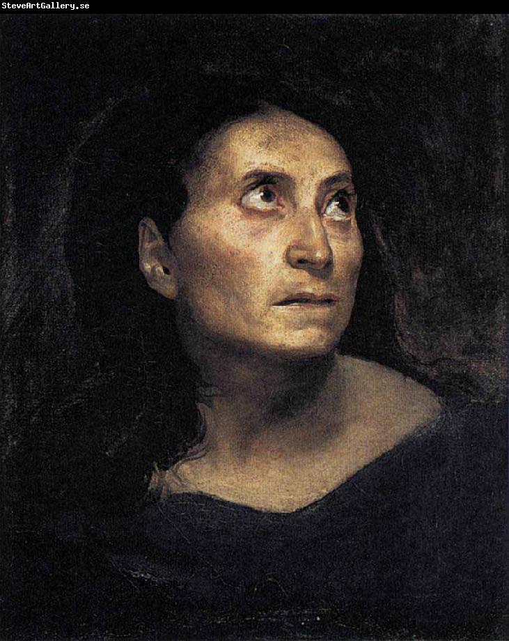 Eugene Delacroix Head of a Woman